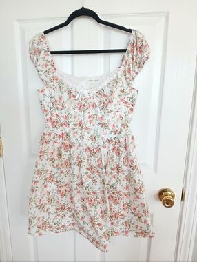 Mixed Threads Floral Babydoll Fit And Flare Dress Cottagecore Fairy Coquette